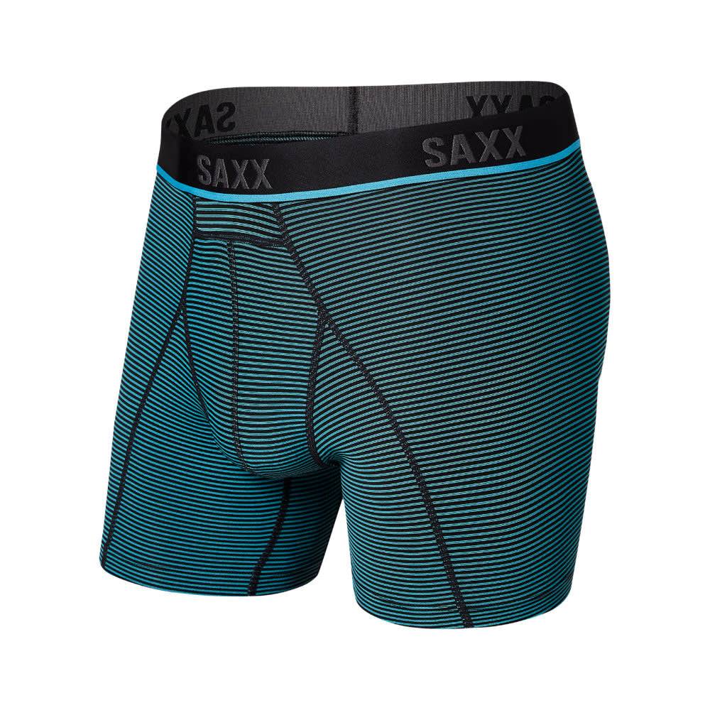 SAXX UNDERWEAR Kinetic HD Long Leg (Grey Feed Stripe II) Men's