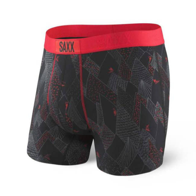 Men's quick-drying SAXX VIBE Boxer Brief Fast Food - red. Multicolor, BRANDS \ SAXX \ BOXER SHORTS