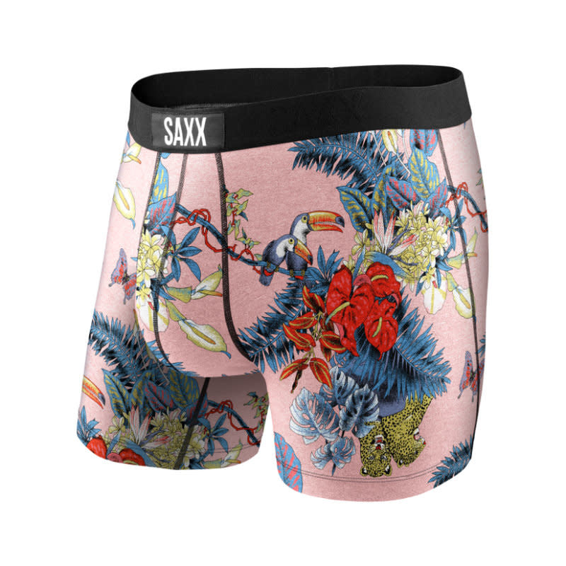 Saxx Underwear Men's Boxer Briefs – Vibe Boxer Briefs with Built-in  Ballpark Pouch Support – Underwear for Men,Grey Mavericks,XX-Large