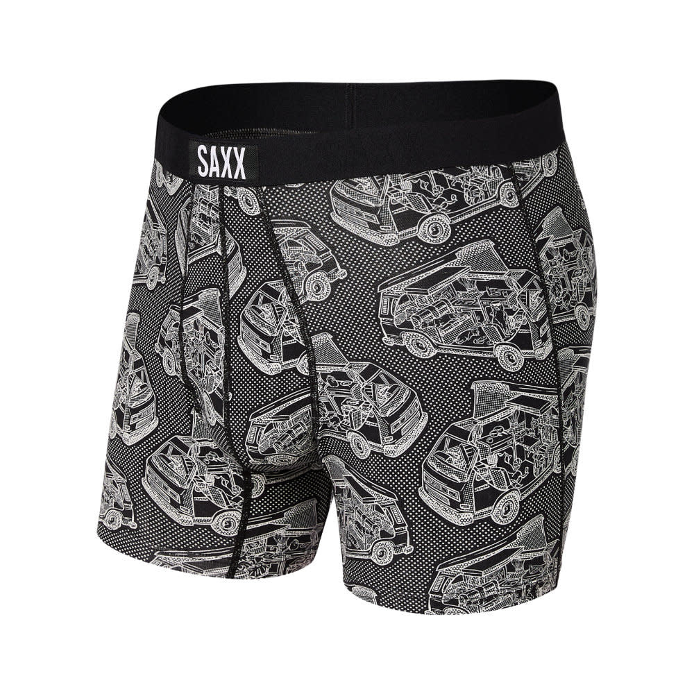 Saxx Vibe Super Soft Boxer Brief Men's Underwear, Blue Pop Jungle