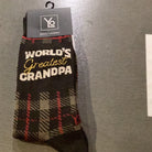 'Yo Sox Worlds Greatest Grandpa Crew Socks' in 'Black' colour