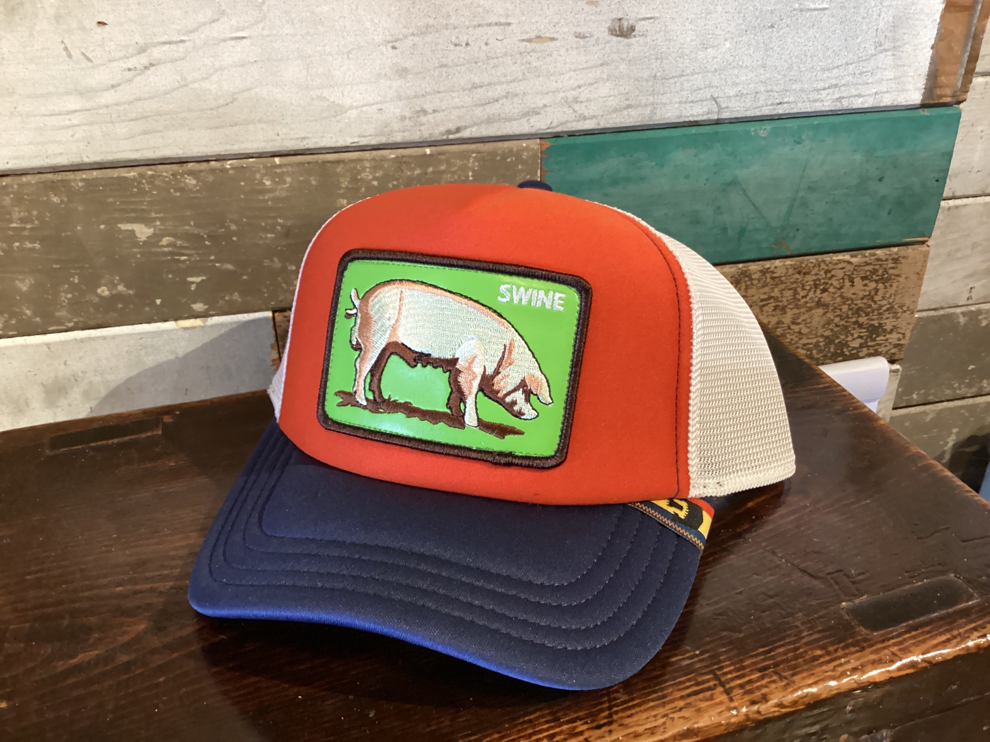 'Goorin Bros. First Pig Trucker Hat' in 'Red' colour