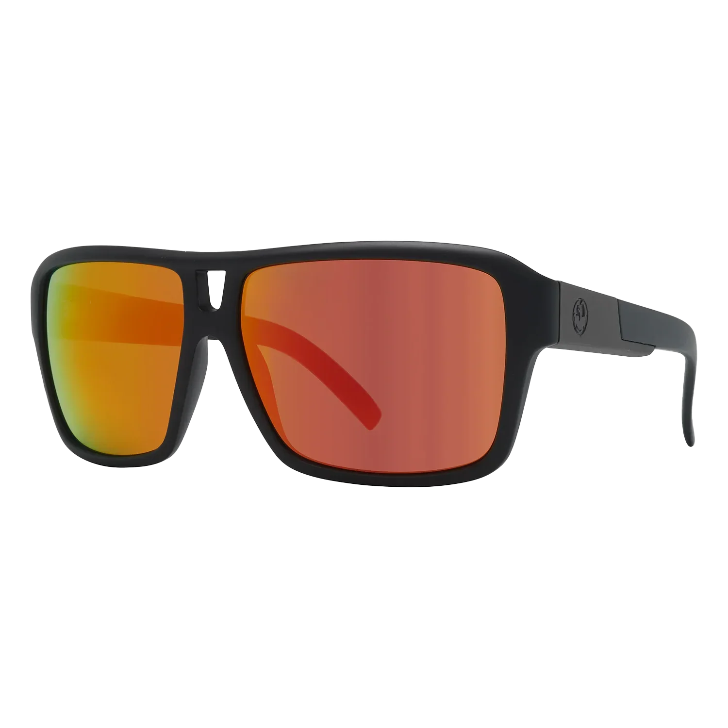 'Dragon The Jam LumaLens Sunglasses' in 'Matte Black W/ Lumalens Red Ion' colour