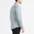 'Du/er Performance Stretch Button Down Shirt' in 'Fog Blue' colour