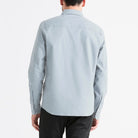 'Du/er Performance Stretch Button Down Shirt' in 'Fog Blue' colour