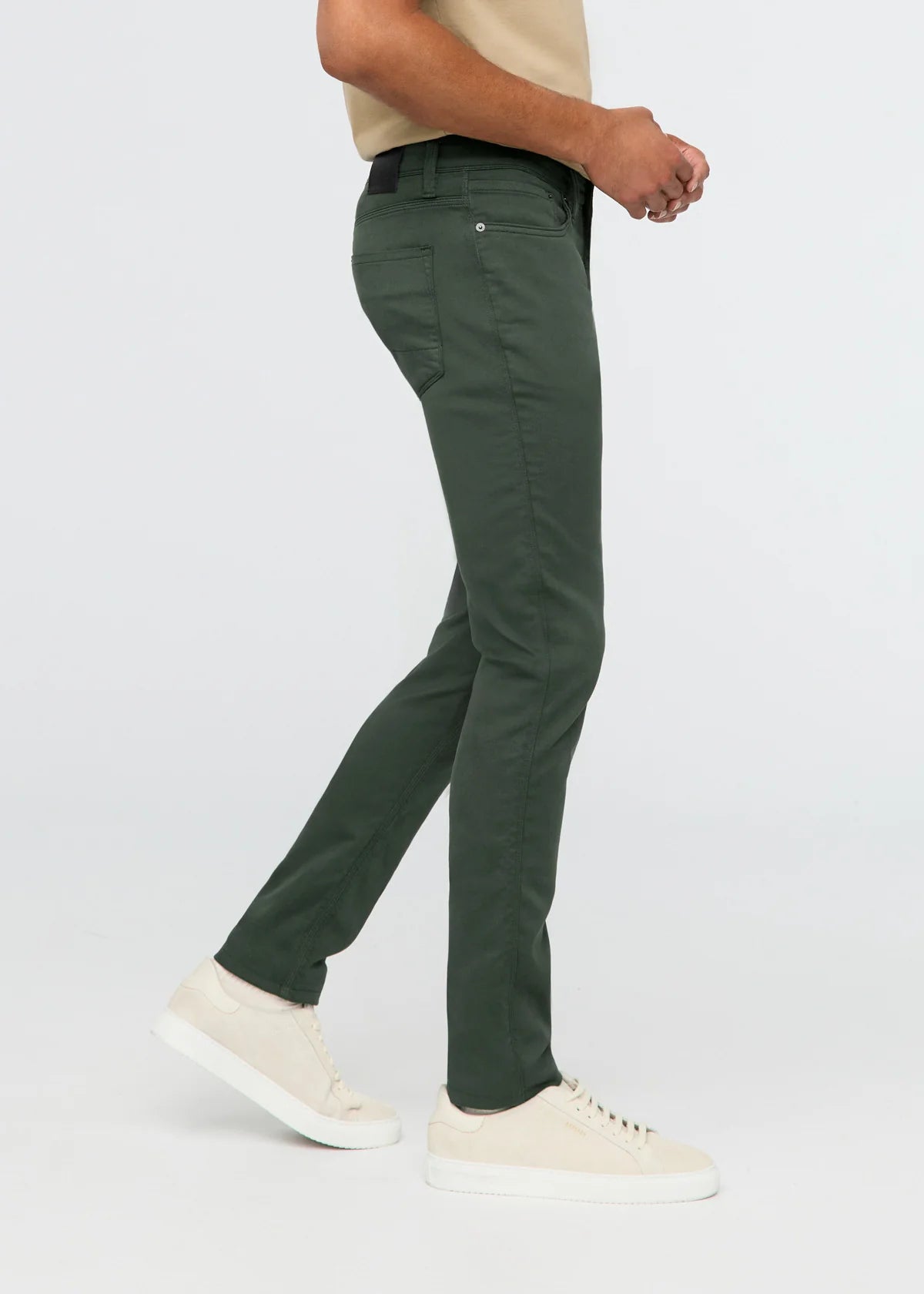 'Du/er No Sweat Pant Slim' in 'Peat' colour