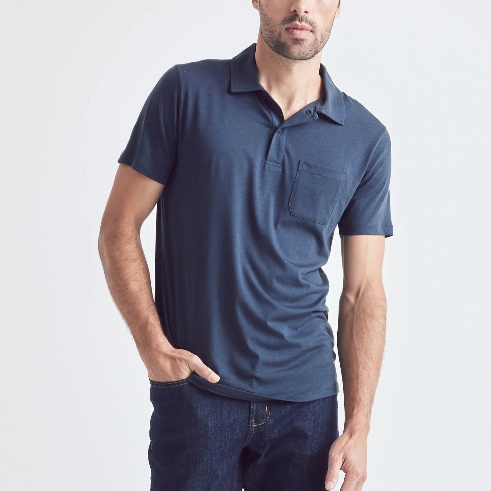 'Du/er The Dura-Soft Only Polo' in 'Navy' colour