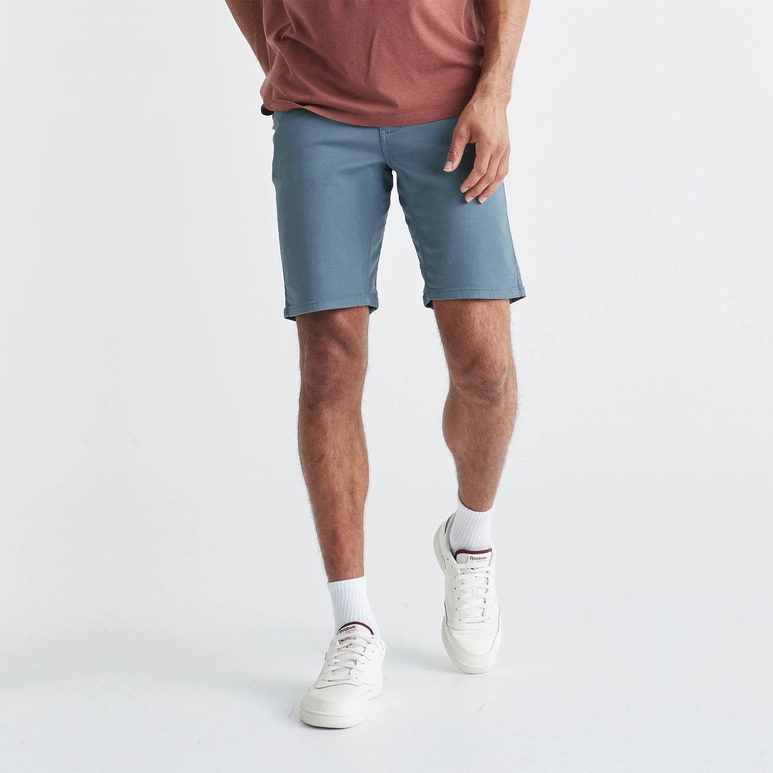 'Du/er No Sweat Shorts Slim' in 'Stone Blue' colour