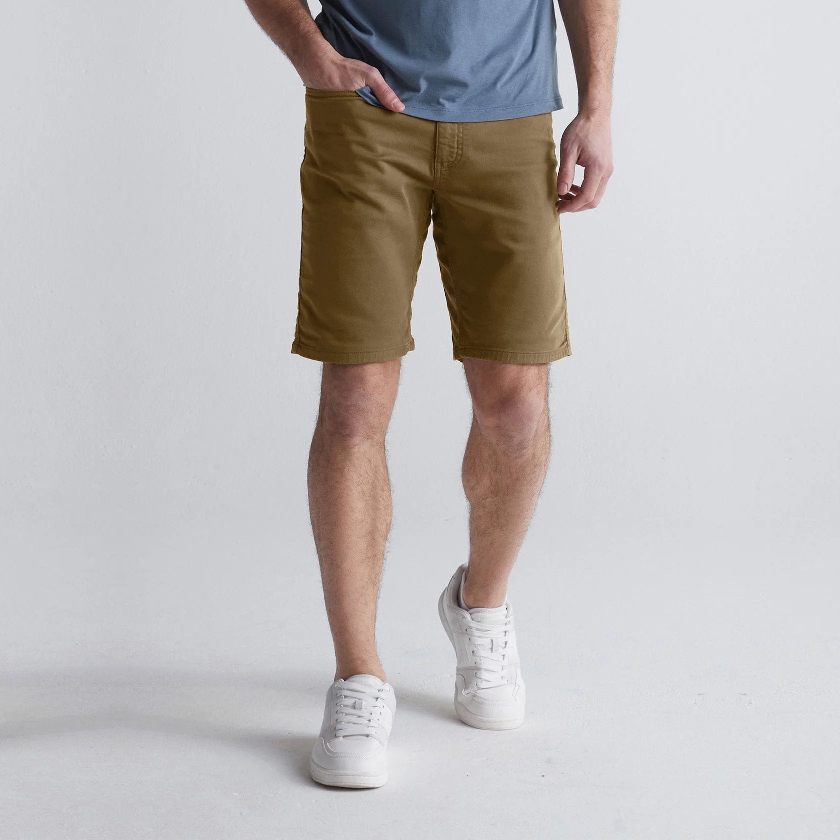 'Du/er No Sweat Shorts Slim' in 'Tobacco' colour