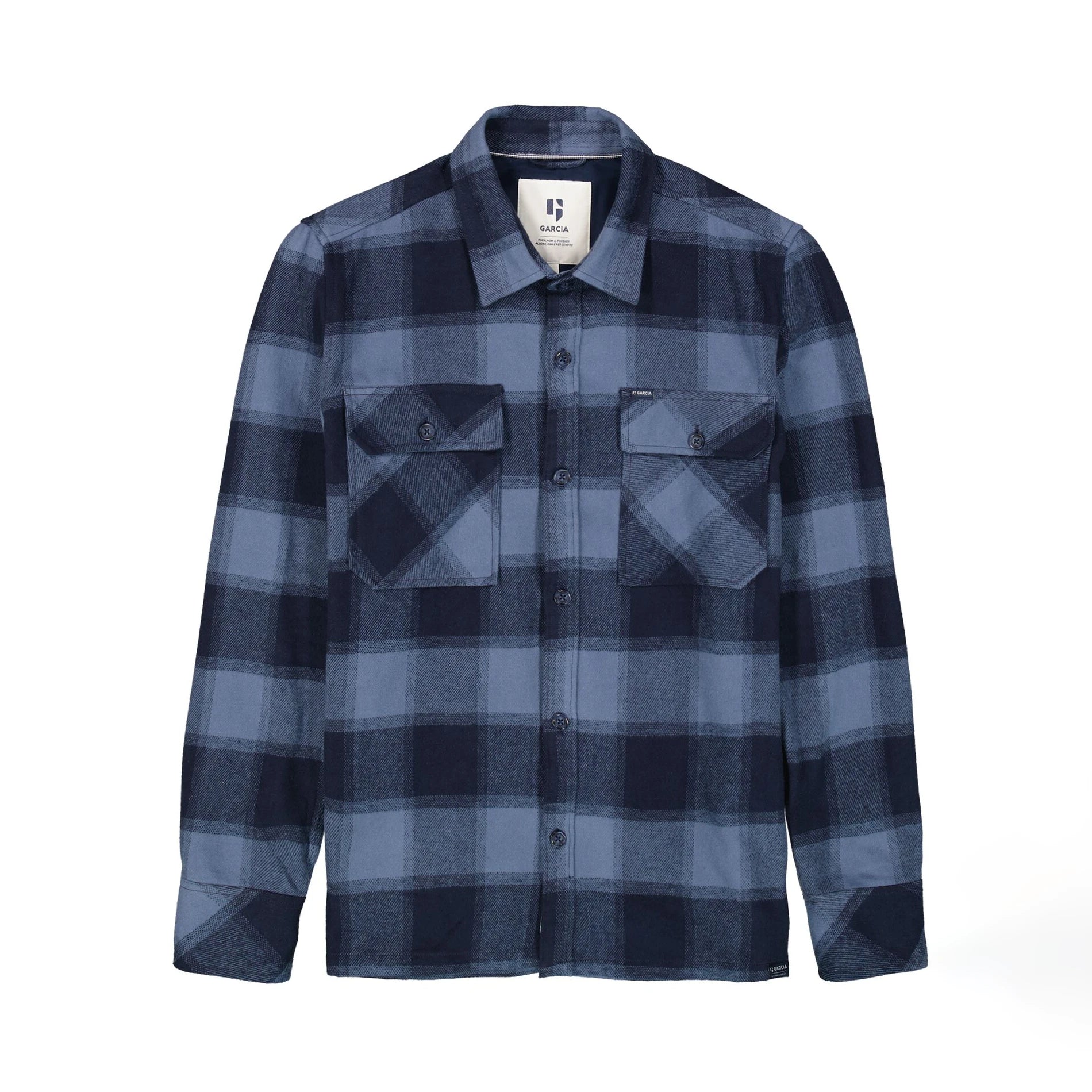 'Garcia U41100 Checked Overshirt' in 'Blue' colour