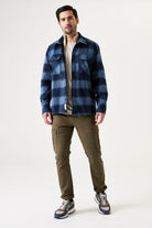 'Garcia U41100 Checked Overshirt' in 'Blue' colour