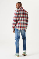 'Garcia U41081 Checked Shirt' in 'Red' colour.