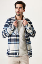 'Garcia T41302 Checked Overshirt' in 'Beige' colour.