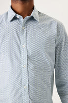 'Garcia T41280 Dress Shirt with Print' in 'White' colour.