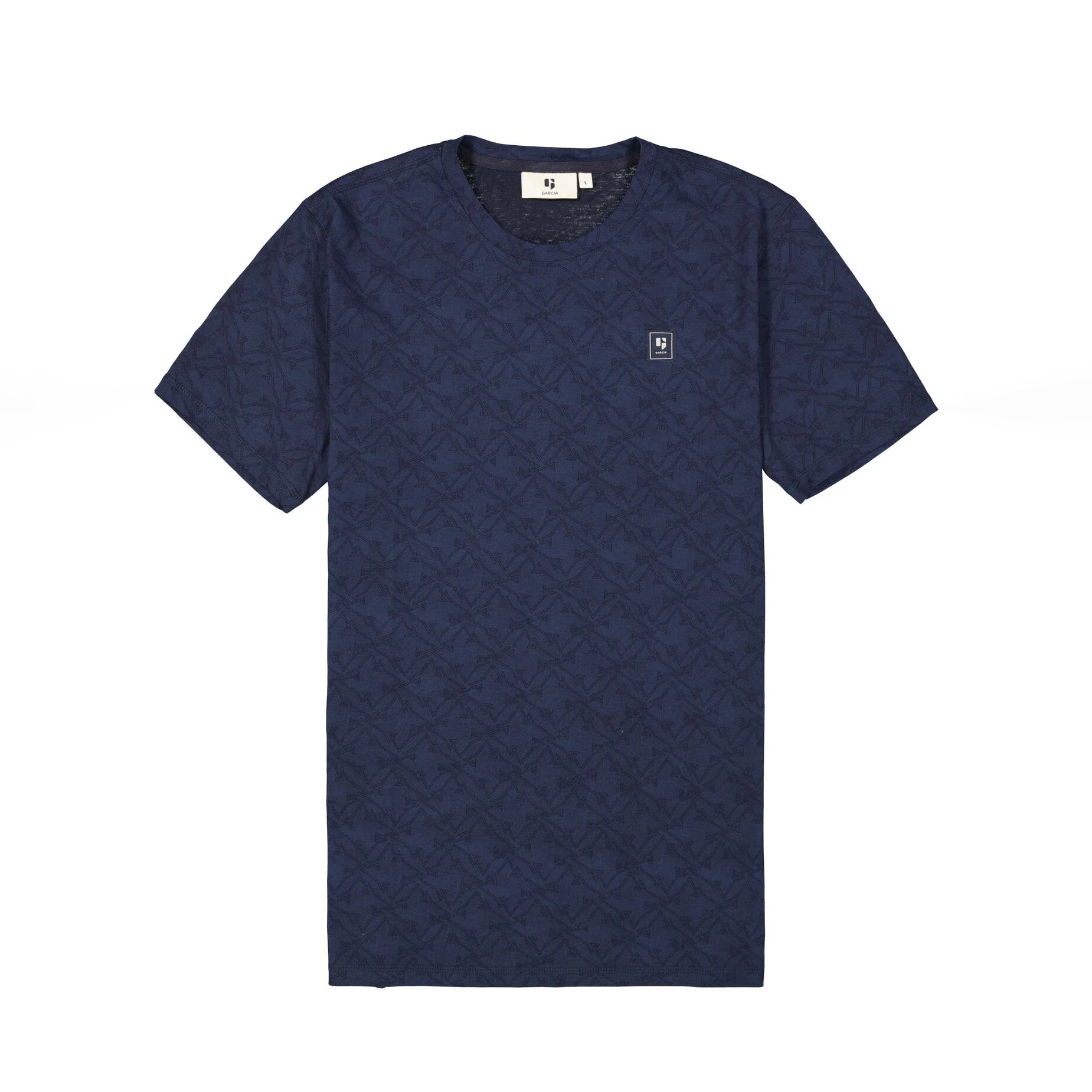 'Garcia T41201 Short Sleeve Printed T-shirt' in 'Dark Moon' colour