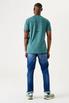 'Garcia T41202 Short Sleeve Pocket T-Shirt' in 'Jade Green' colour.