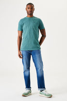 'Garcia T41202 Short Sleeve Pocket T-Shirt' in 'Jade Green' colour.