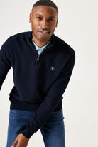 'Garcia T41241 Quarter Zip Sweater' in 'Navy' colour