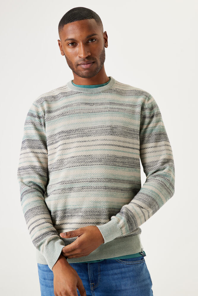 'Garcia T41243 Pullover Knit Sweater' in 'Striped' colour