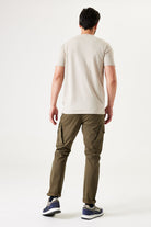 'Garcia Textured Pocket Tee' in 'Beige' colour