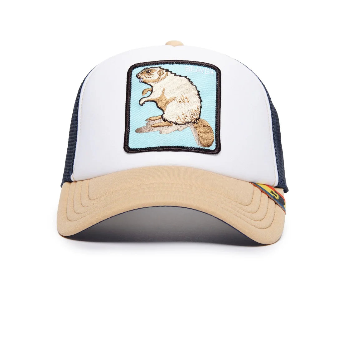 'Goorin Bros. First Beaver Trucker Hat' in 'White' colour