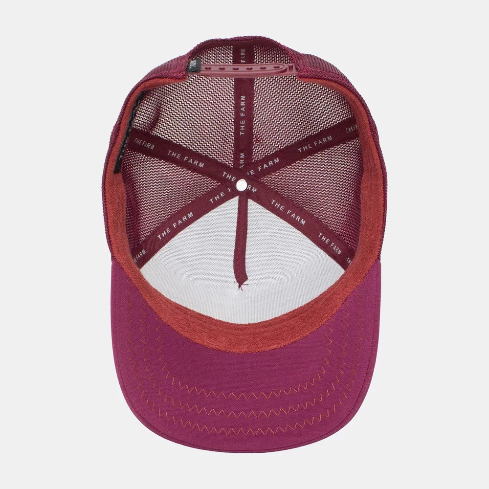 'Goorin Bros. Gateway Trucker Hat' in 'Maroon' colour