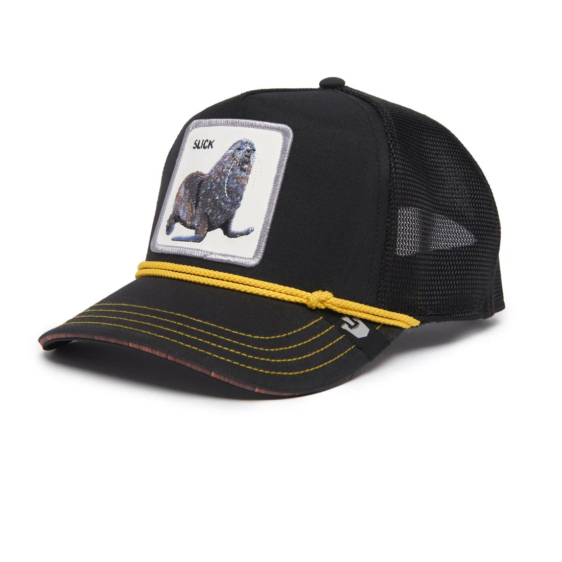 'Goorin Bros. Seal of Approval Trucker Hat' in 'Black' colour