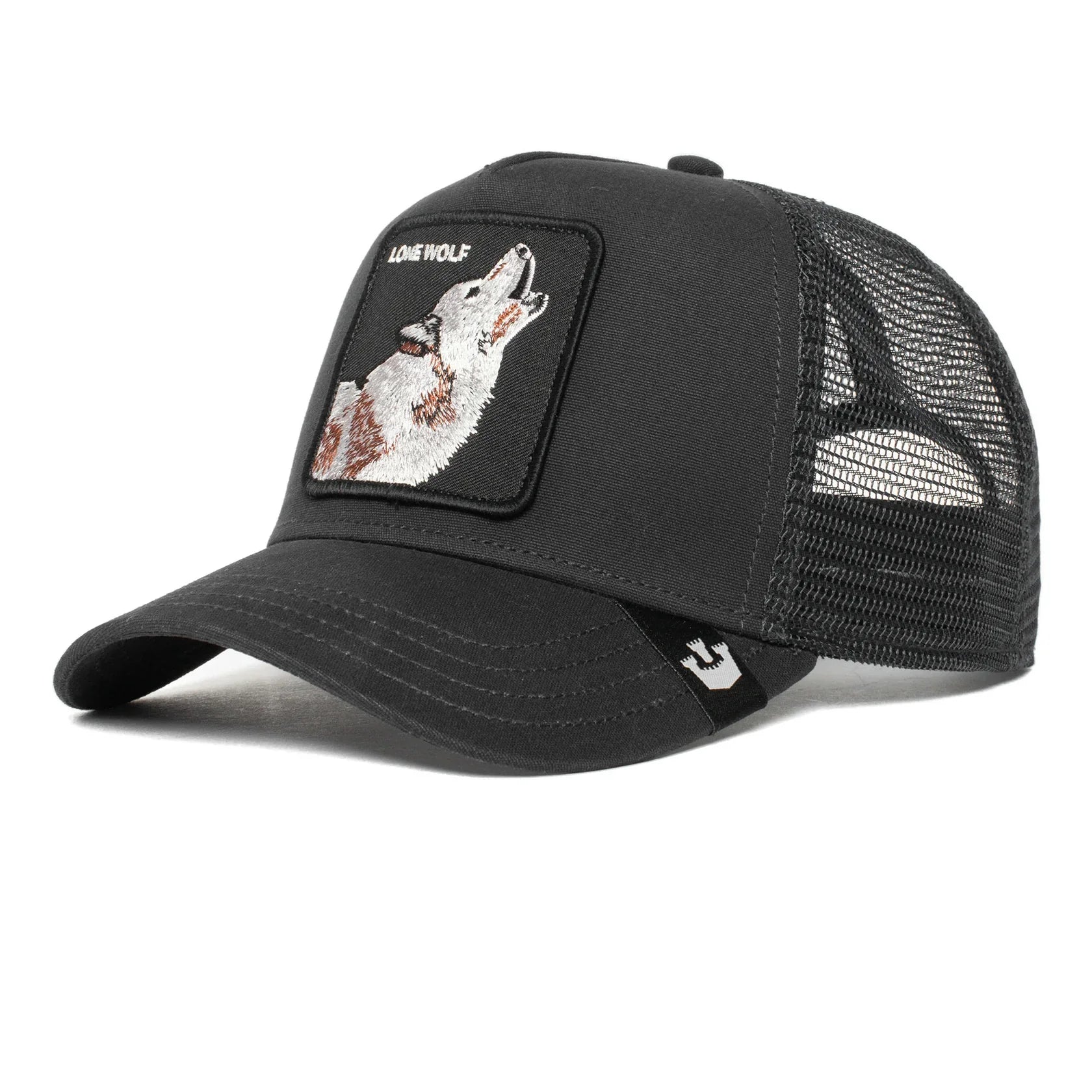 'Goorin Bros. The Lone Wolf Trucker Hat' in 'Black' colour