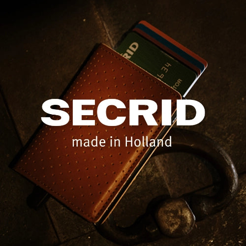 Tan Leather Secrid Slimwallet with Secrid Wallets logo overlayed