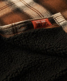 'Superdry Sherpa Lined Miller Wool Overshirt' in 'Roderick/Brown' colour