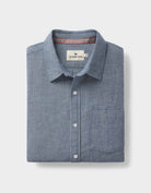 'The Normal Brand Lived-In Cotton Button Up Shirt' in 'Summer Navy' colour