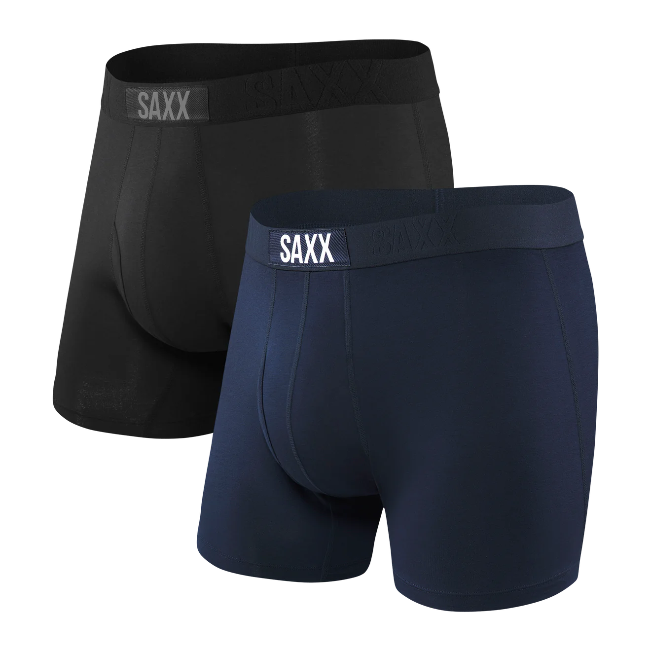 'SAXX Ultra 2-Pack Boxer Briefs - Black/Navy' in 'Black/Navy' colour
