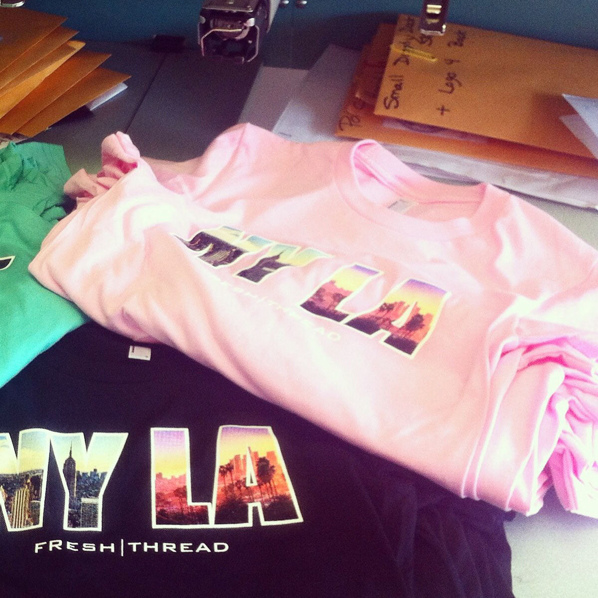'NYLA Fresh Thread Women's Logo Tee' in 'Pink' colour