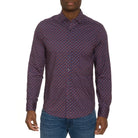 'Robert Graham Barrone Button Up L/S Dress Shirt' in 'Purple' colour