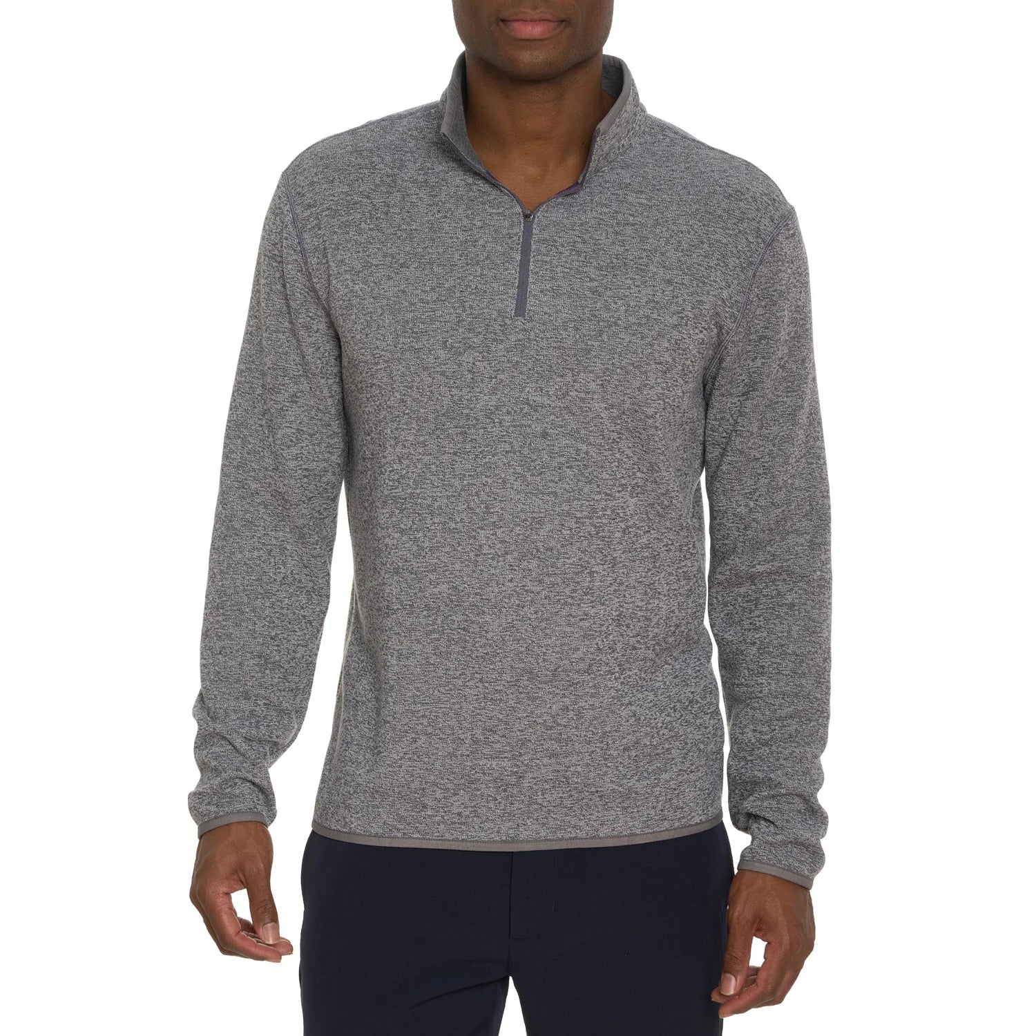 'Robert Graham Cariso Pullover 1/4 Zip Sweater' in 'Grey' colour