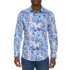 'Robert Graham Colcorsa Button Up L/S Dress Shirt' in 'Blue/Purple' colour