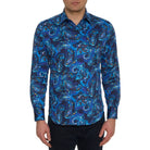 'Robert Graham Tangier Button Up L/S Dress Shirt' in 'Blue' colour