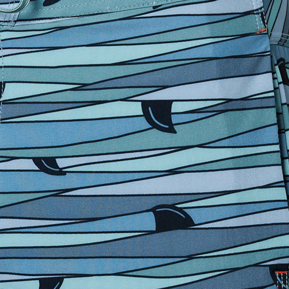'SAXX Betawave 9" Swim Shorts' in 'Blue Fins' colour