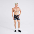 'SAXX Ultra Boxer Brief' with 'Black Couch Potato' print