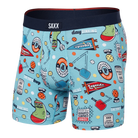 'SAXX Vibe Xtra Boxer Brief' with 'Aqua Pickleball Legends' print