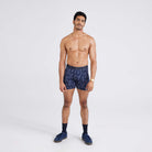 'Saxx Daytripper Boxer Brief - IKAT Chevron' in 'Deep Navy' colour