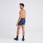 'Saxx Daytripper Boxer Brief - IKAT Chevron' in 'Deep Navy' colour