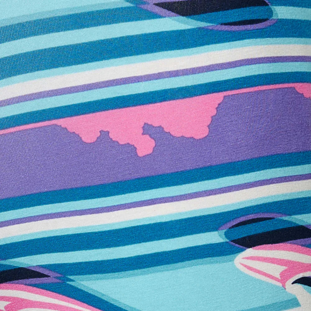'SAXX Droptemp Cooling Cotton Boxer Brief - Jetski Stripe' in 'Pool' colour
