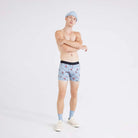 'Saxx Droptemp Cooling Cotton Boxer Brief - Hockey Heroes' in 'Dusty Blue' colour