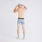 'Saxx Droptemp Cooling Cotton Boxer Brief - Hockey Heroes' in 'Dusty Blue' colour