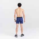 'Saxx Kinetic Light Compression Mesh Boxer Brief - Variegated Stripe' in 'Blue' colour