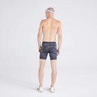 'Saxx Multi-Sport Mesh Boxer Brief - Remote Camo' in 'Faded Black' colour