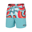 'Saxx Oh Buoy 2N1 Volley 5” Swim Short -  Giant Wave' in 'Sea Form' Colour