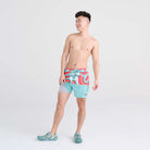 'Saxx Oh Buoy 2N1 Volley 5” Swim Short -  Giant Wave' in 'Sea Form' Colour