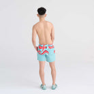 'Saxx Oh Buoy 2N1 Volley 5” Swim Short -  Giant Wave' in 'Sea Form' Colour